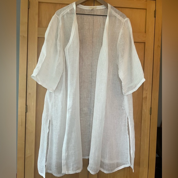 Eileen Fisher White Linen Tunic XL - Picture 2 of 8